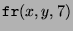 $\displaystyle \texttt{fr}(x,y,7)$