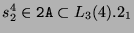 $ s_2^4 \in \texttt{2A}\subset L_3(4).2_1$