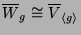 $ \overline{W}_g \cong
\overline{V}_{\langle g\rangle}$