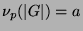 $ \nu_p(\vert G\vert) = a$
