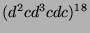 $ (d^2cd^3cdc)^{18}$
