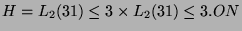 $ H = L_2(31)\index{Gruppe>$L_2(31)$}\leq 3\times L_2(31)
\leq 3.ON$