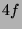 $ 4f$