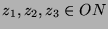 $ z_1,z_2,z_3\in ON$