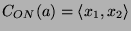$ C_{ON}(a) = \langle x_1,x_2\rangle$