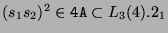 $ (s_1s_2)^2 \in \texttt{4A} \subset L_3(4).2_1$
