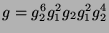 $ g =
g_2^6 g_1^2 g_2 g_1^2 g_2^4$