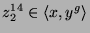 $ z_2^{14}\in \langle
x,y^g\rangle$
