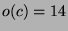 $ o(c)=14$