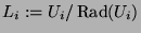 $ L_i\glossary{$L_i$>irreduzibler $FG$-Modul} :=
U_i\glossary{$U_i$>projektiver unzerlegbarer
$RG$-Modul}/\operatorname{Rad}(U_i)$
