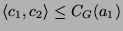 $ \langle c_1, c_2 \rangle\leq C_G(a_1)$
