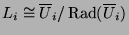 $ L_i \cong \overline{U}_i/\operatorname{Rad}(\overline{U}_i)$