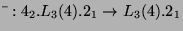 $ \bar{~}:4_2.L_3(4).2_1\to
L_3(4).2_1$