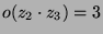 $ o(z_2\cdot z_3) = 3$