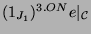 $ (1_{J_1})^{3.ON}e\vert _{{\mathcal {C}}}$