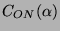 $ C_{ON}(\alpha)$