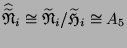 $ \widehat{\widetilde{
\mathfrak{N}}}_i\cong
\widetilde{
\mathfrak{N}}_i/\widetilde{
\mathfrak{H}}_i \cong A_5$