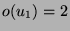 $ o(u_1) = 2$