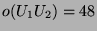 $ o(U_1 U_2) = 48$