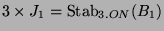 $ 3\times J_1 = \operatorname{Stab}_{3.ON}(B_1)$