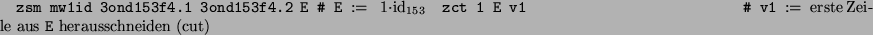 \begin{alltt}
zsm mw1id 3ond153f4.1 3ond153f4.2 E  ...