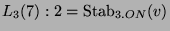 $ L_3(7):2 =
\operatorname{Stab}_{3.ON}(v)$