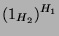 $\displaystyle (1_{H_2})^{H_1}$
