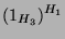 $\displaystyle (1_{H_3})^{H_1}$