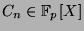$ C_n\in {\protect
\mathbb{F}}_p[X]$