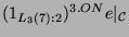 $ (1_{L_3(7):2})^{3.ON}e\vert _{{\mathcal {C}}}$