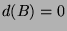 $ d(B)=0$