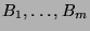 $ B_1,\dots,B_m$