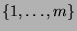 $ \{1,\dots,m\}$