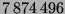 $ 7\,874\,496$