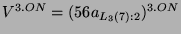 $ V^{3.ON}
= (56a_{L_3(7):2})^{3.ON}\index{Modul>$(56a_{L_3(7):2})^{3.ON}$}$