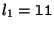 $ l_1 =
\texttt{l1}$
