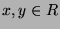 $ x,y\in R$