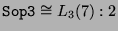 $ \texttt{Sop3}\cong L_3(7):2$
