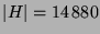 $ \vert H\vert = 14\,880$