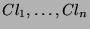 $ Cl_1,\dots,Cl_n$