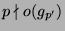 $ p \nmid o(g_{p'})$