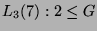 $ L_3(7):2\leq G$