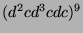 $ (d^2cd^3cdc)^9$