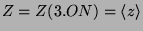 $ Z = Z(3.ON) = \langle z\rangle$