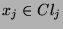 $ x_j\in Cl_j$