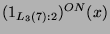 $ (1_{L_3(7):2})^{ON}(x)$