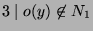$ 3\mid o(y)\not\in N_1$