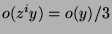 $ o(z^iy) = o(y)/3$