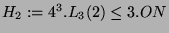 $ H_2 :=
4^3.L_3(2)\index{Gruppe>$4^3.L_3(2)$}\leq 3.ON$