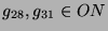 $ g_{28},g_{31}\in ON$